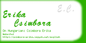 erika csimbora business card